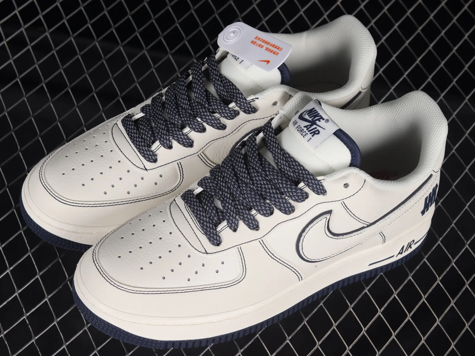 Undefeated x Nike Air Force 1 07 Low White Dark Blue UN3699-033