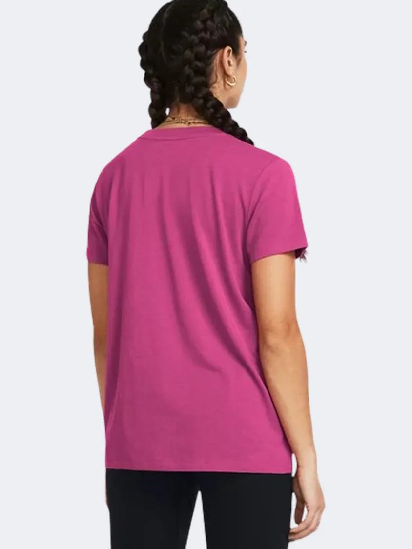 Under Armour Essential Rival Core Women Lifestyle T-Shirt Astro Pink/Black