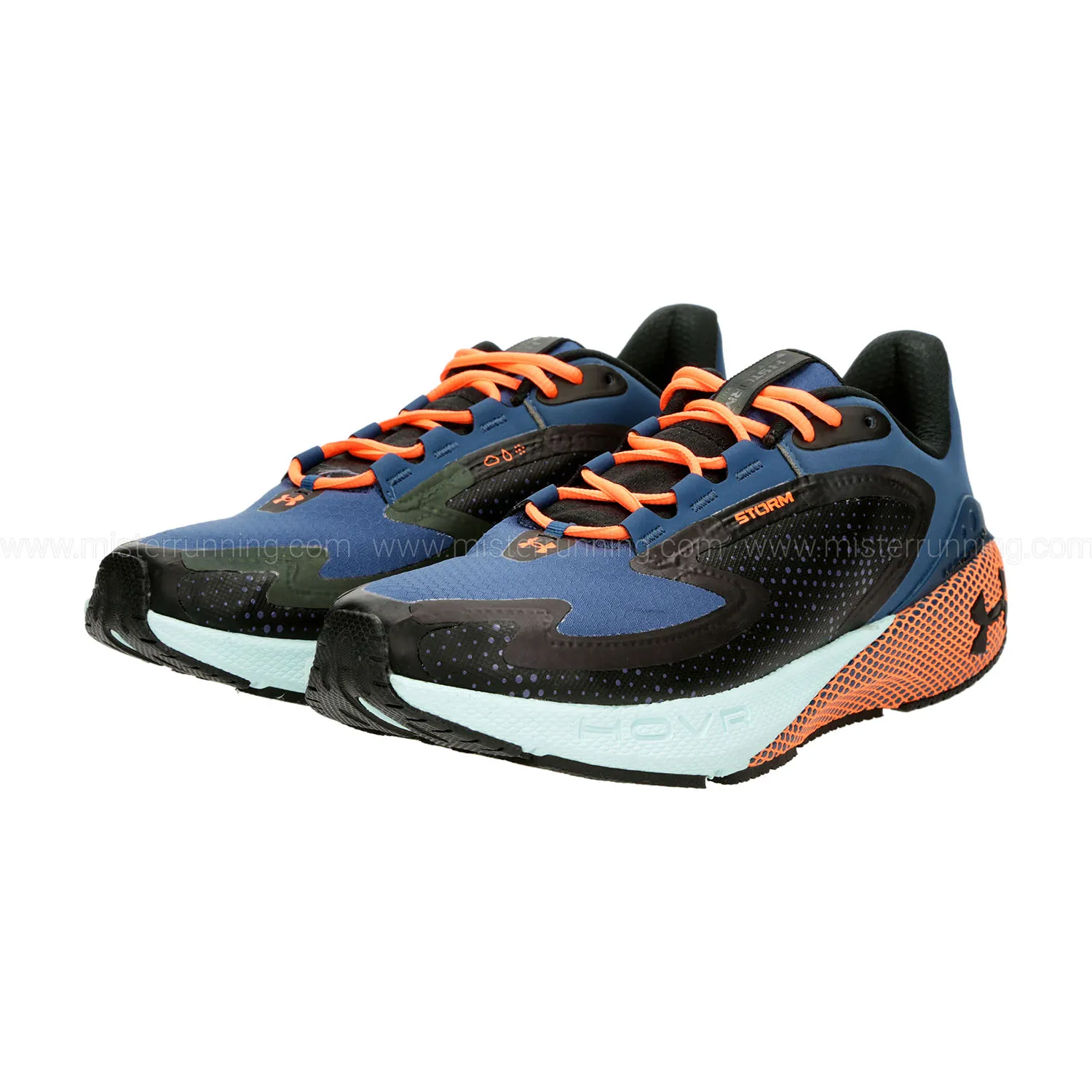 Under Armour HOVR Machina 3 Storm Running Shoe Black/Petrol Blue