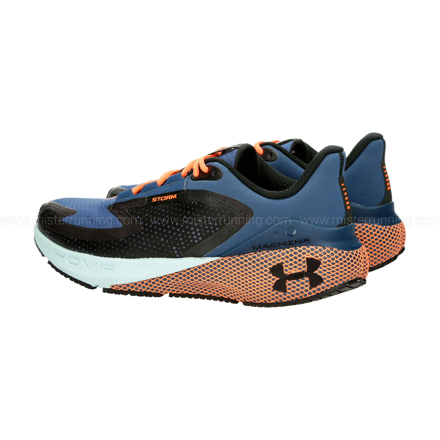 Under Armour HOVR Machina 3 Storm Running Shoe Black/Petrol Blue