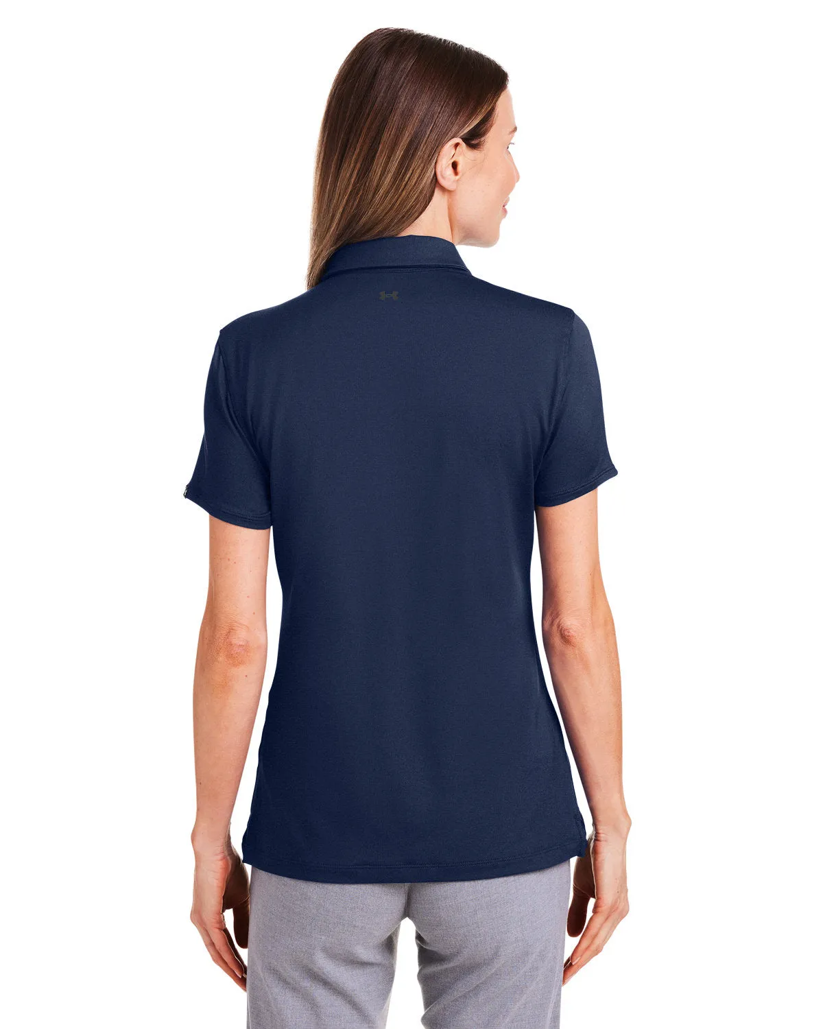 Under Armour Ladies Custom Recycled Polos, Medium Navy