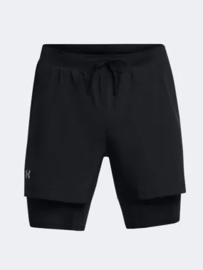 Under Armour Launch 5 Inch 2 In 1 Men Running Short Black/Reflective