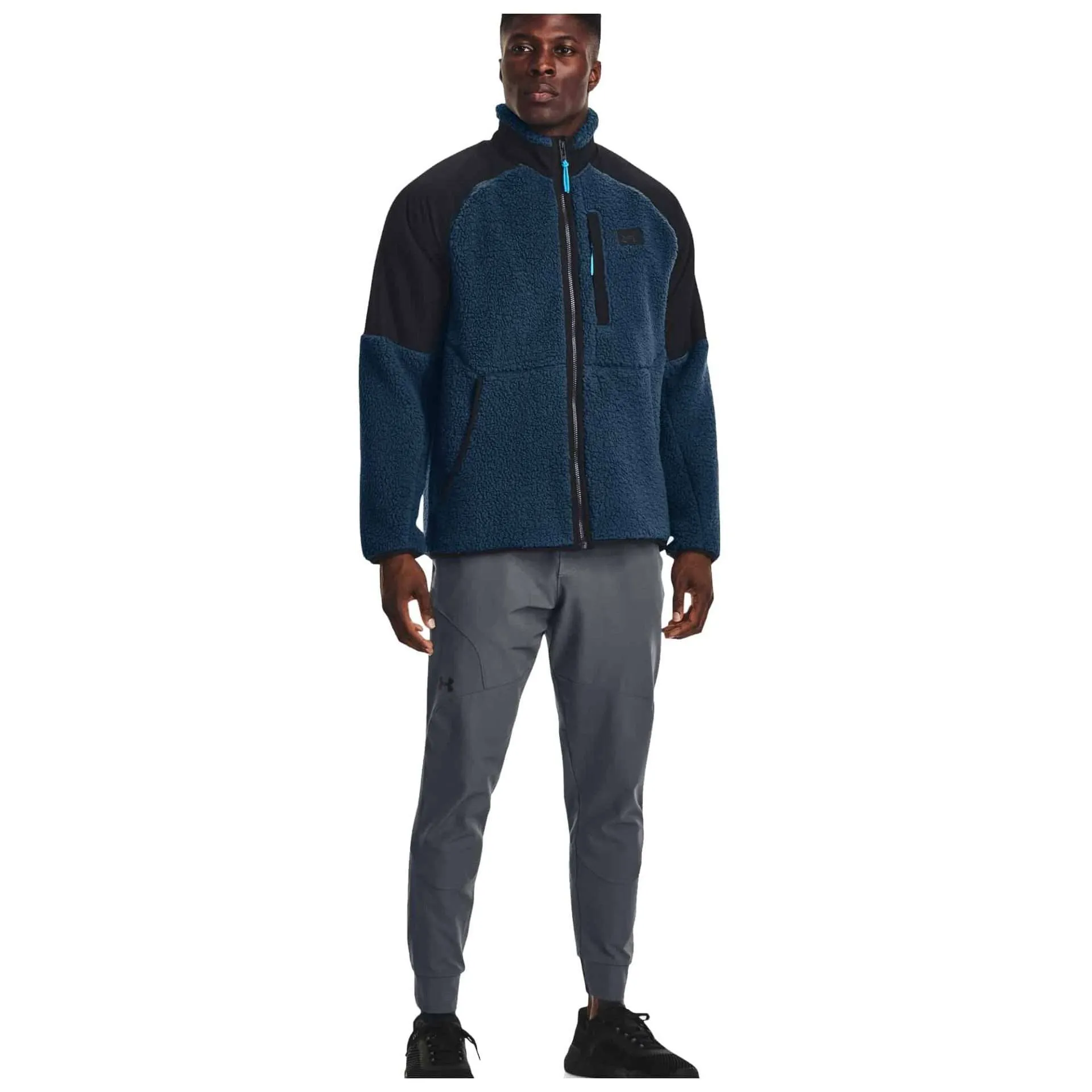 Under Armour Men’s UA Legacy Sherpa Full-Zip – Petrol Blue / Black