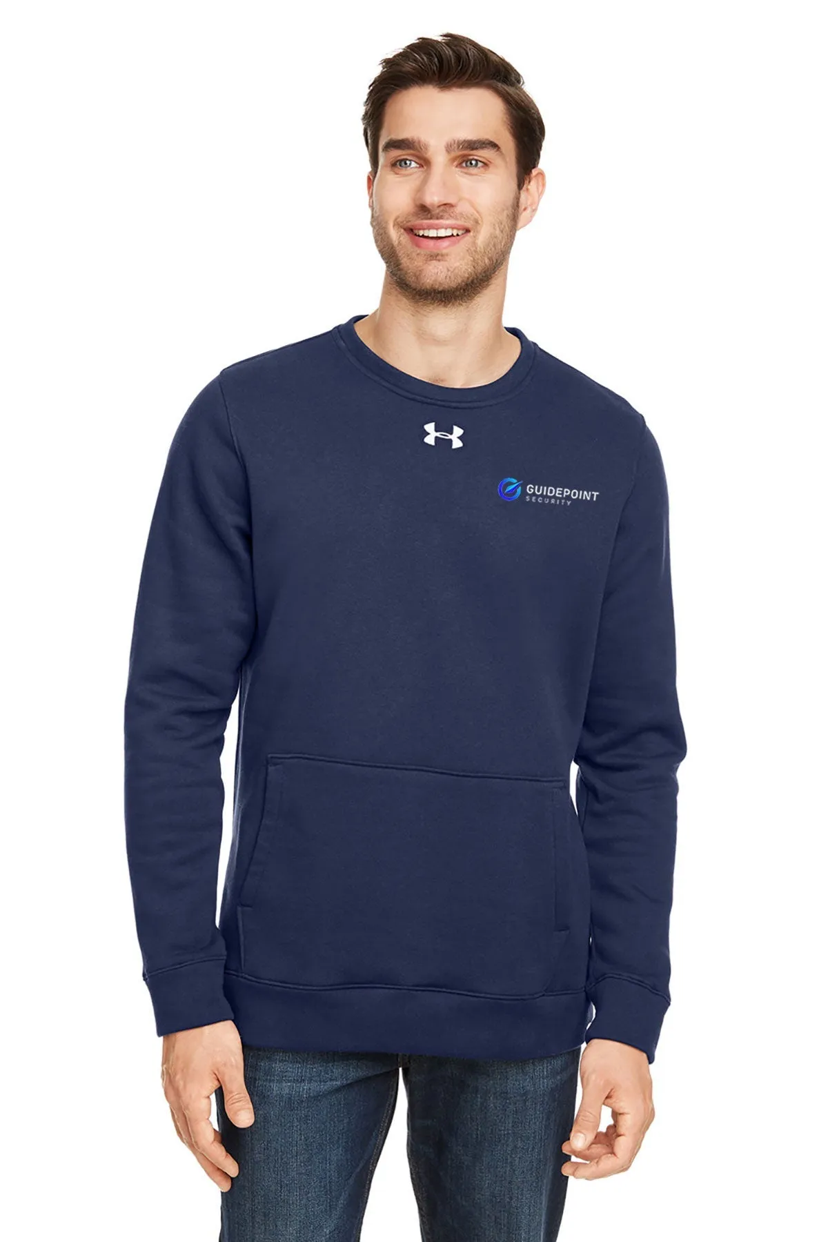 Under Armour Men's Hustle Sweatshirt, Midnight Navy [GuidePoint Security]