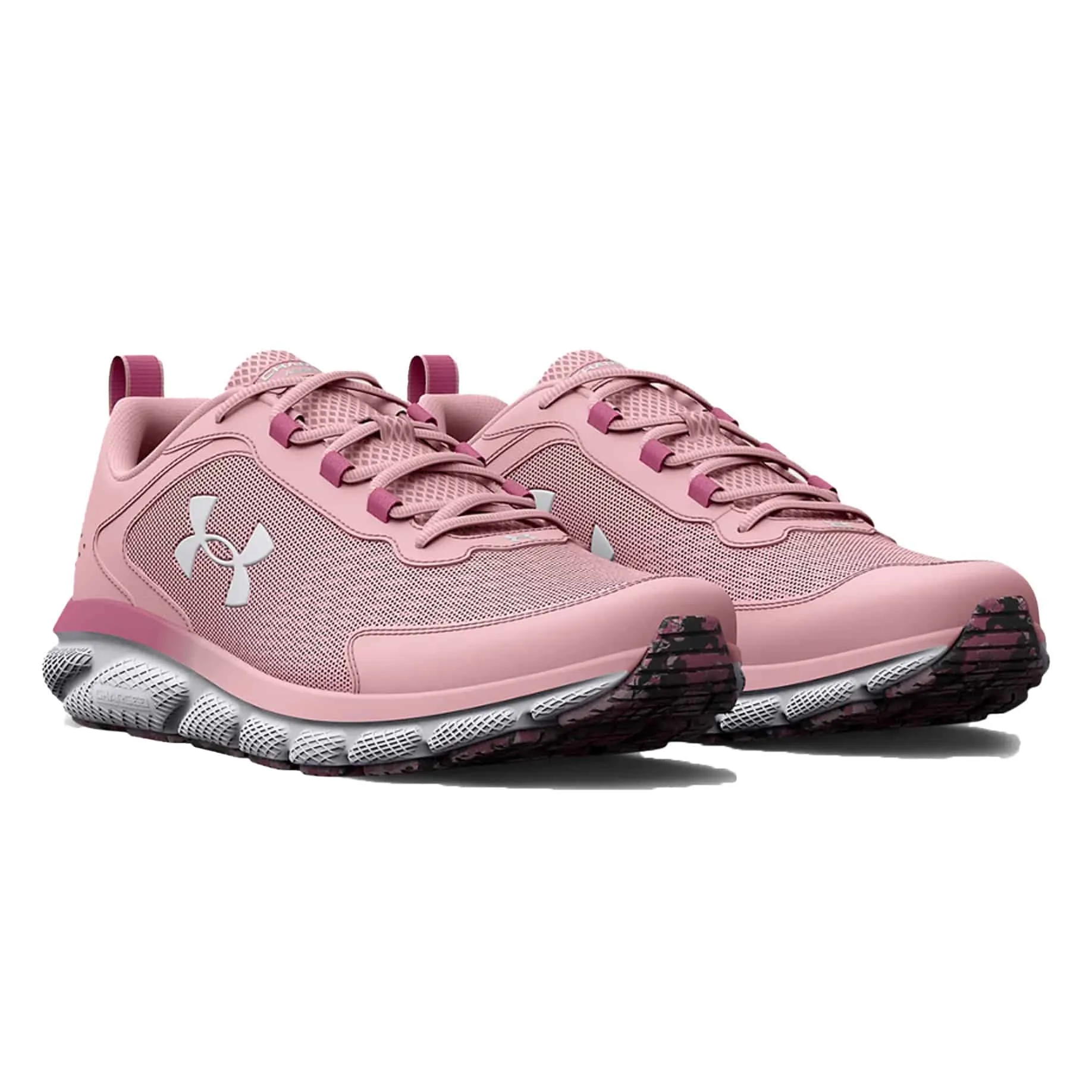 Under Armour Women’s Charged Assert 9 Marble Wide D Running Shoes – Prime Pink / Black