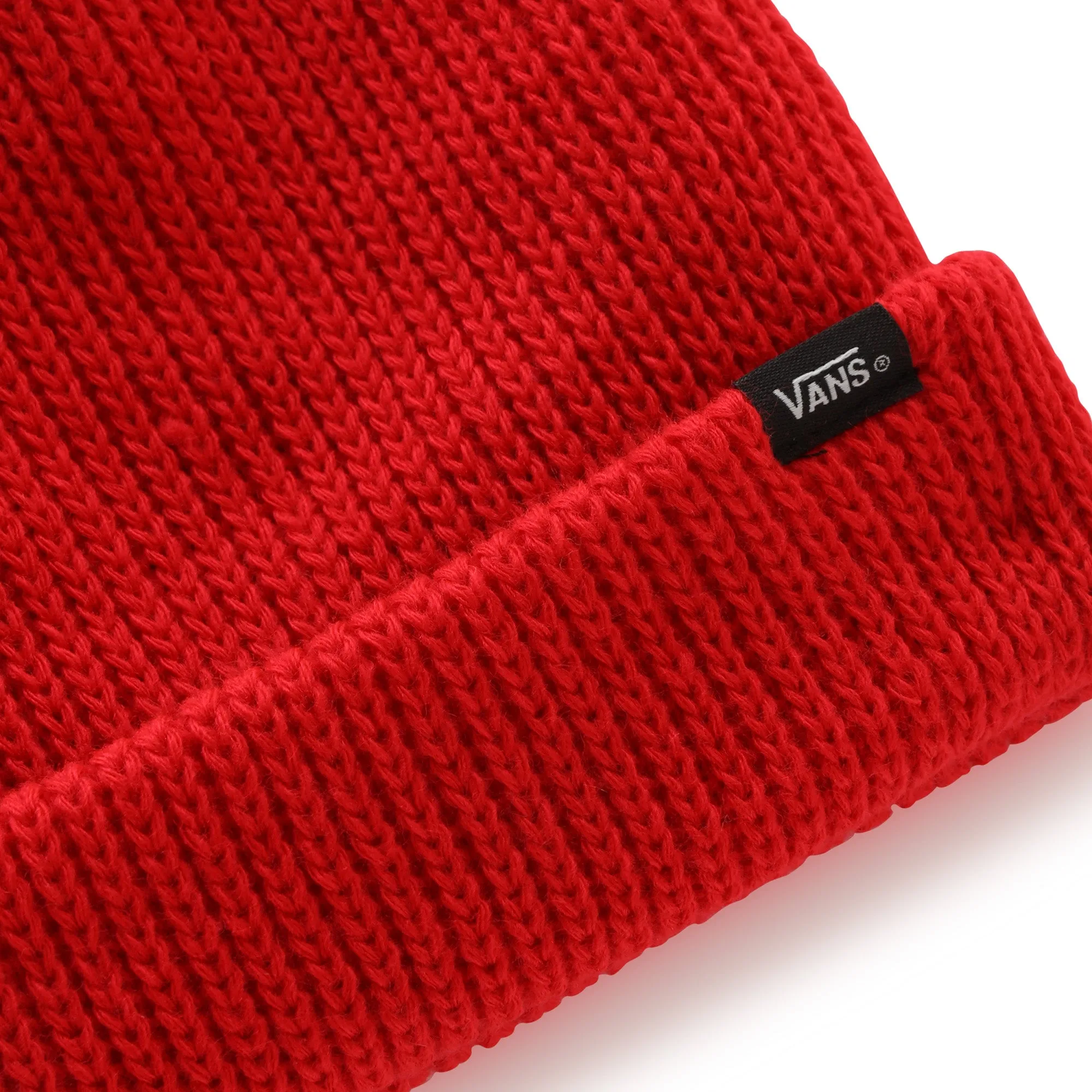 Vans beanie for boys in True Red color.