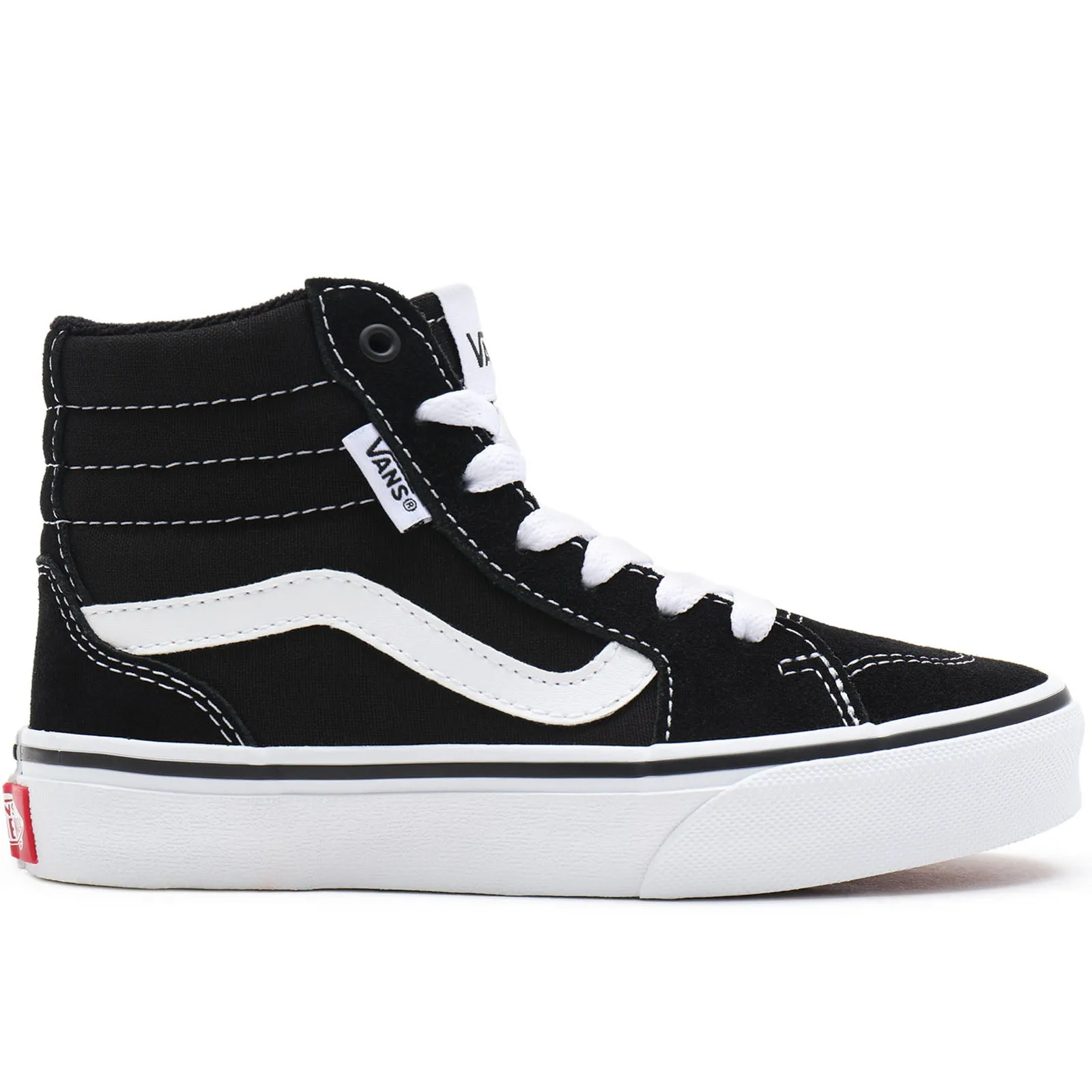 Vans Kids Filmore Hi High Top Lace Up Trainers - Black/White