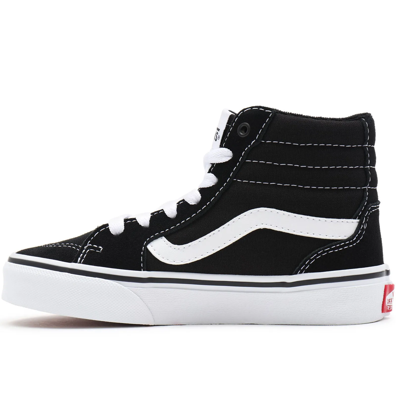 Vans Kids Filmore Hi High Top Lace Up Trainers - Black/White