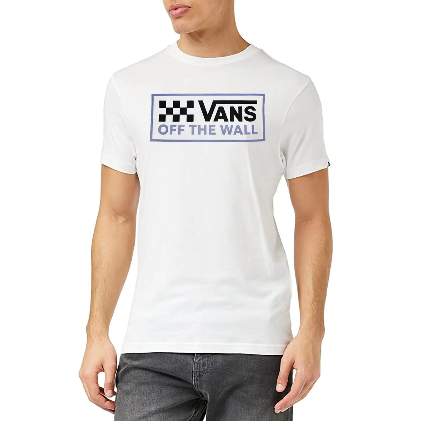 Vans Mens Wrecked Angle Crew Neck T-Shirt - White