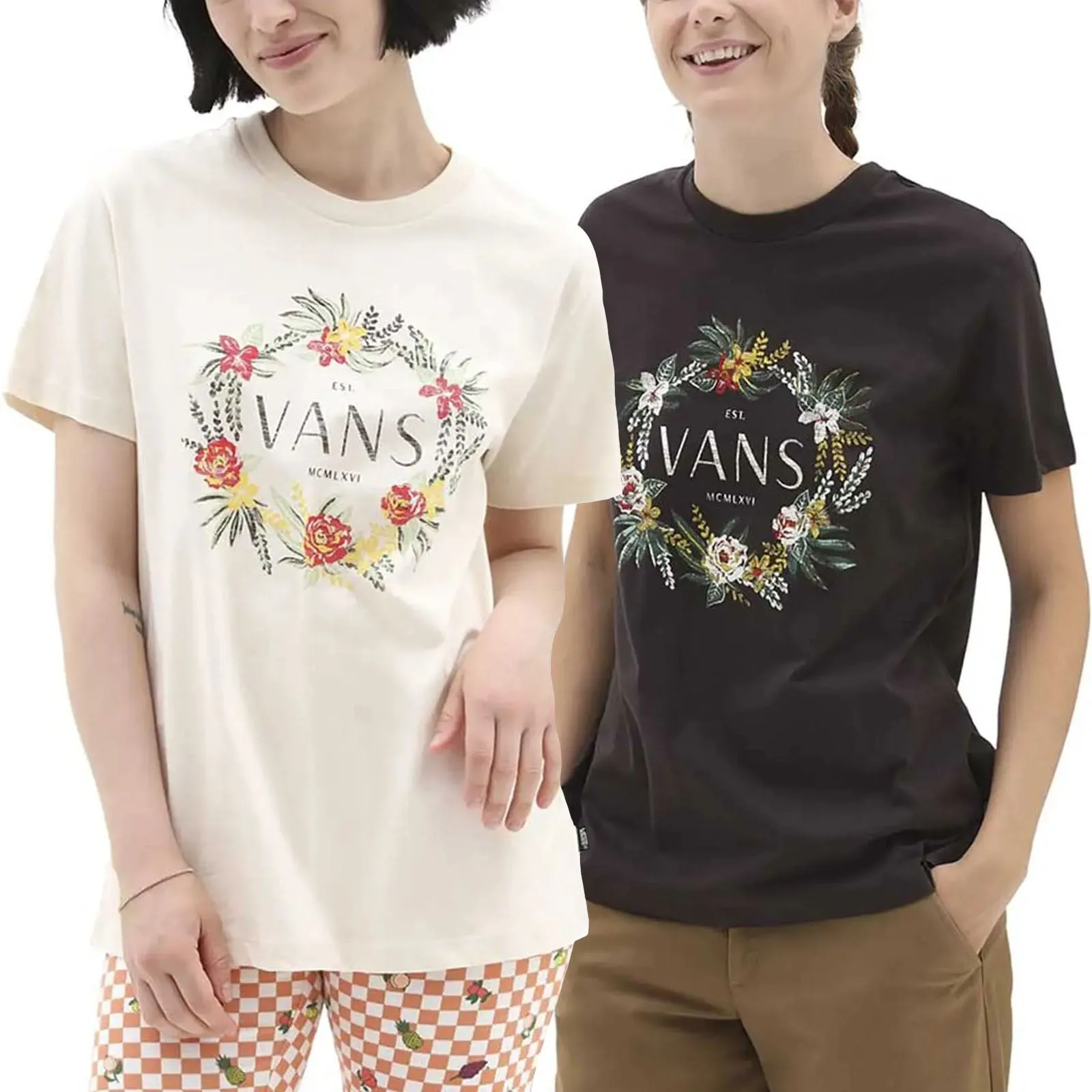 Vans Womens Wreath Of Flowers Short Sleeve T-Shirt