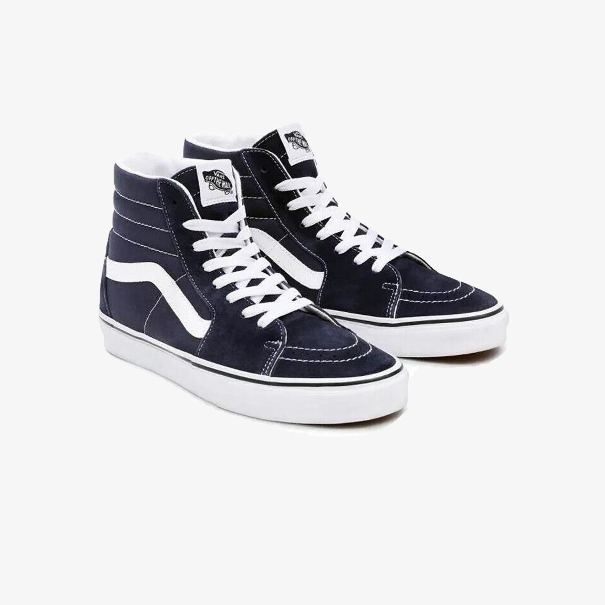 White and Blue SK8-Hi Shoes by Vans