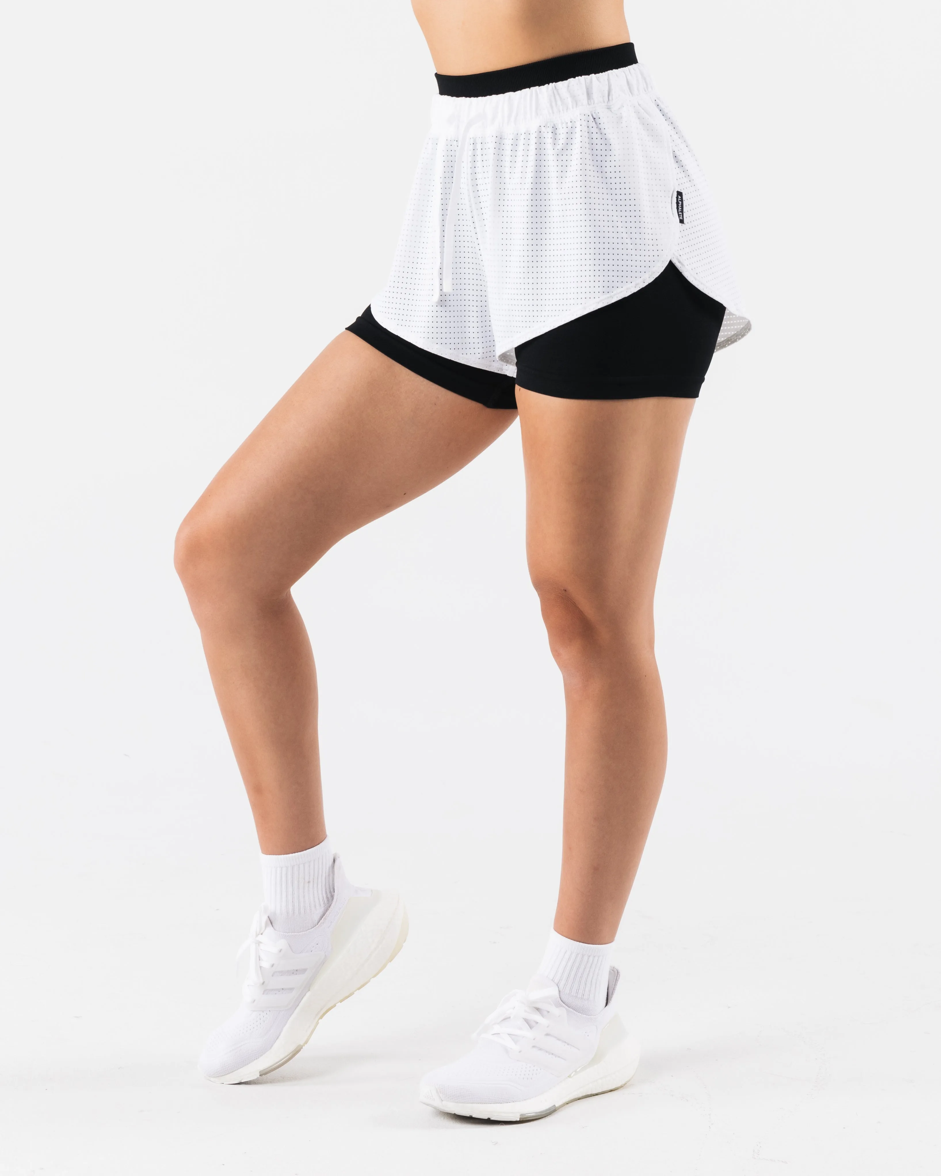 White Margo Mesh Shorts