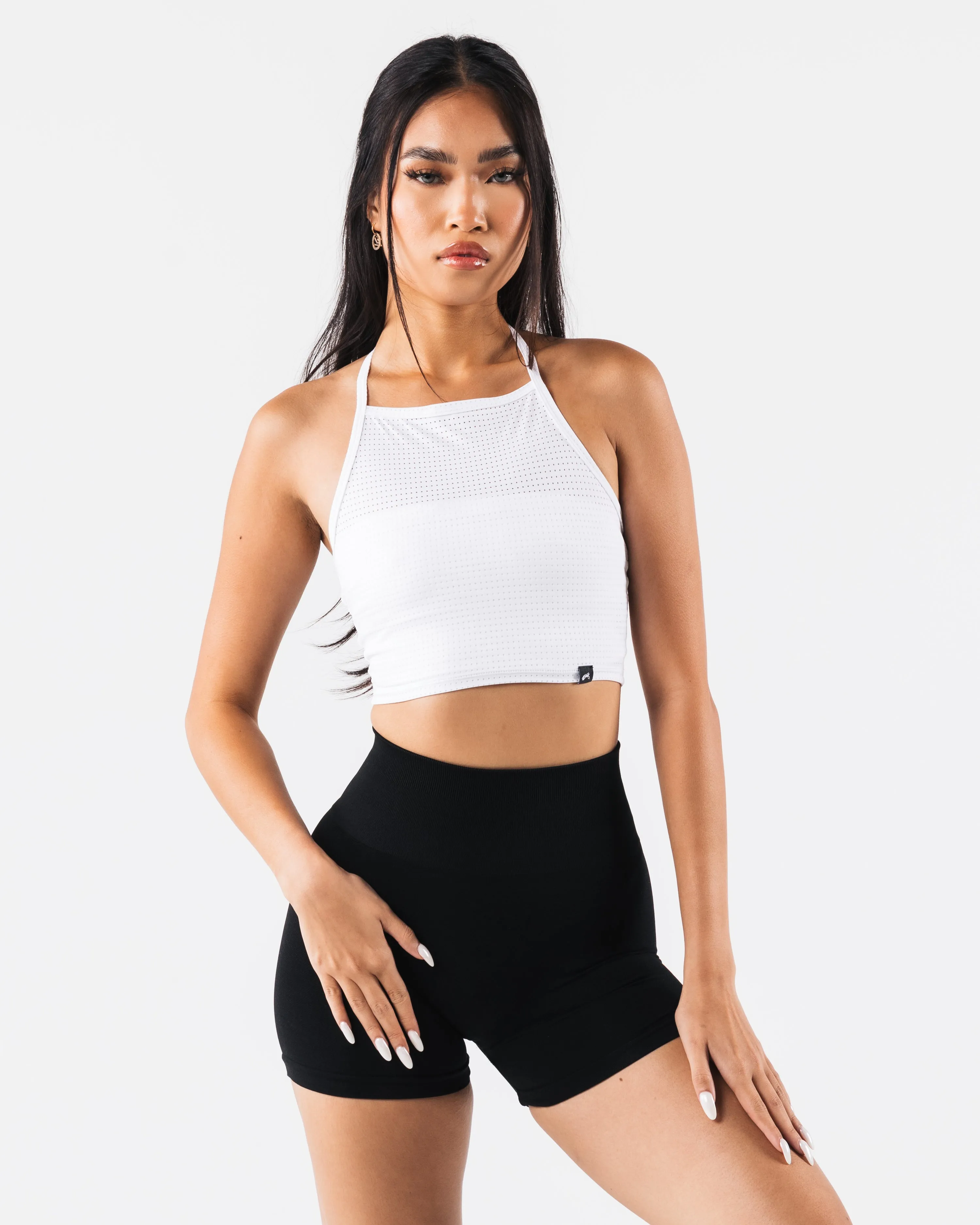 White Margo Mesh Tank