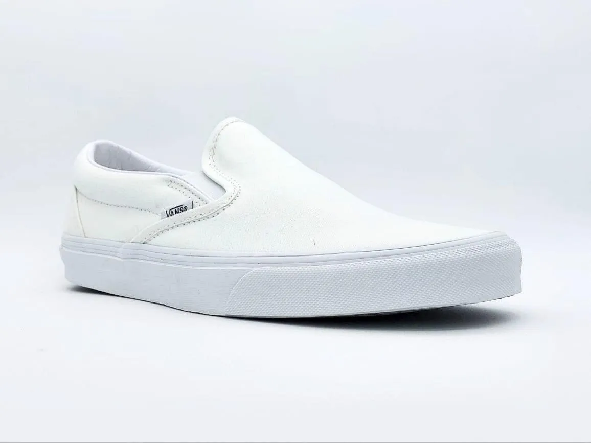 White Men's Vans Slip-On Tennis Shoes