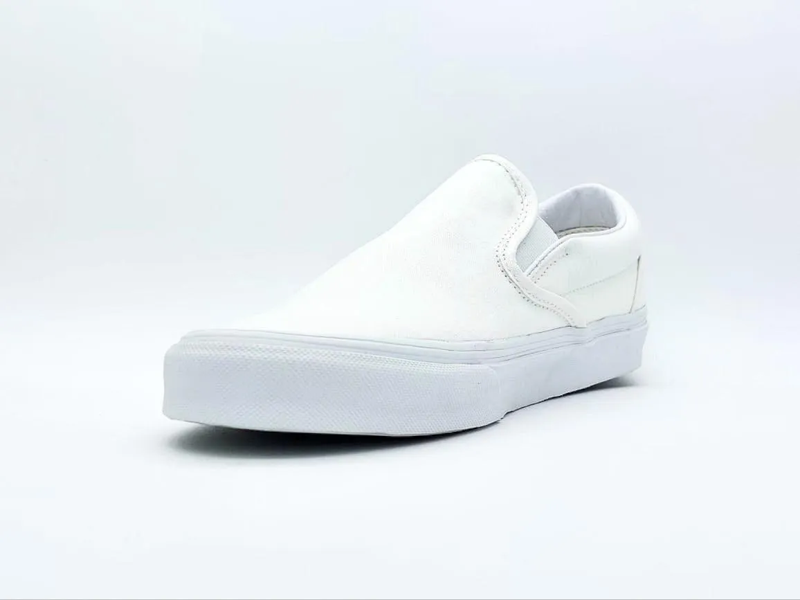 White Men's Vans Slip-On Tennis Shoes