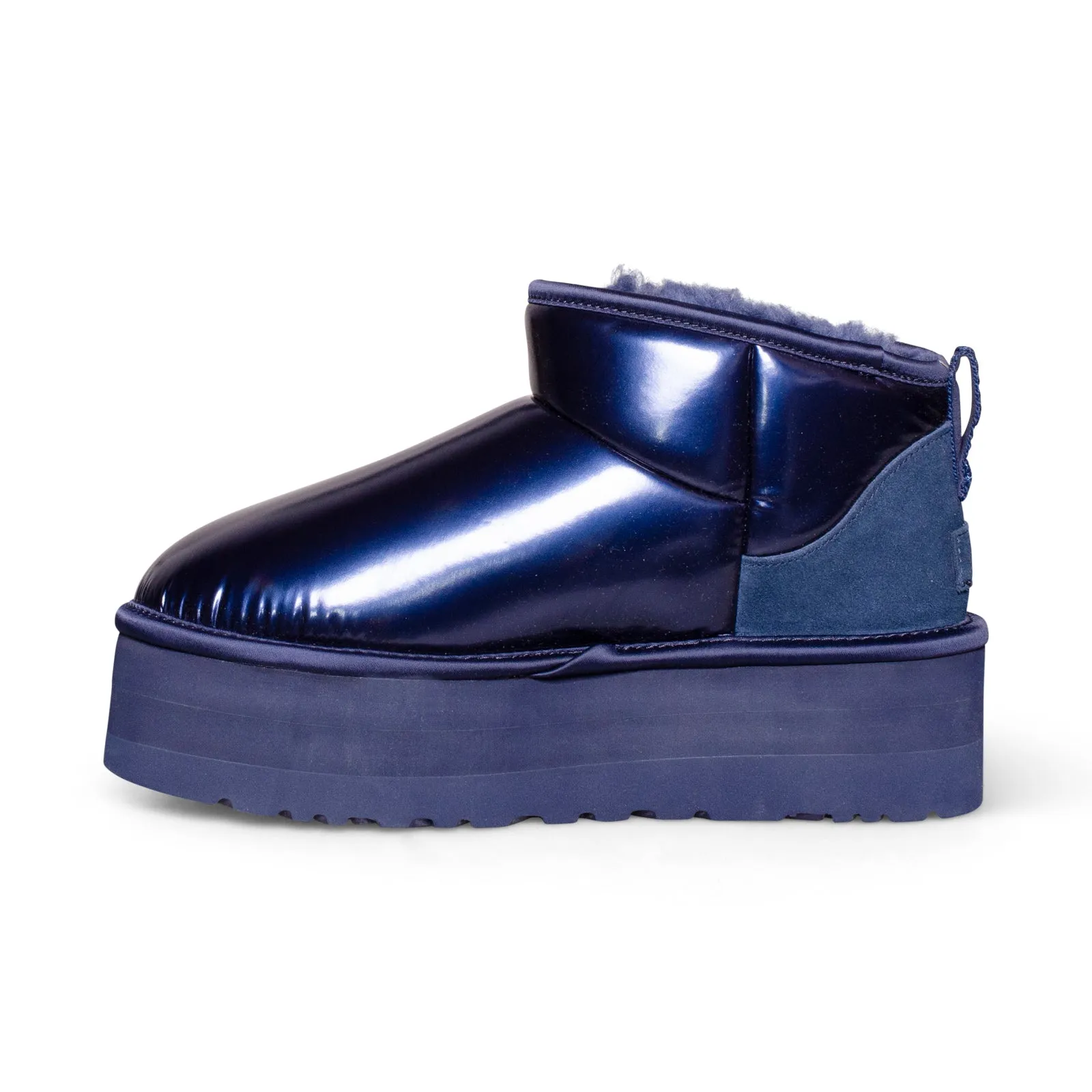 Women's Navy Iridescent Platform Boots - UGG Ultra Mini