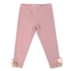 Yarn Pom Leggings - Blush